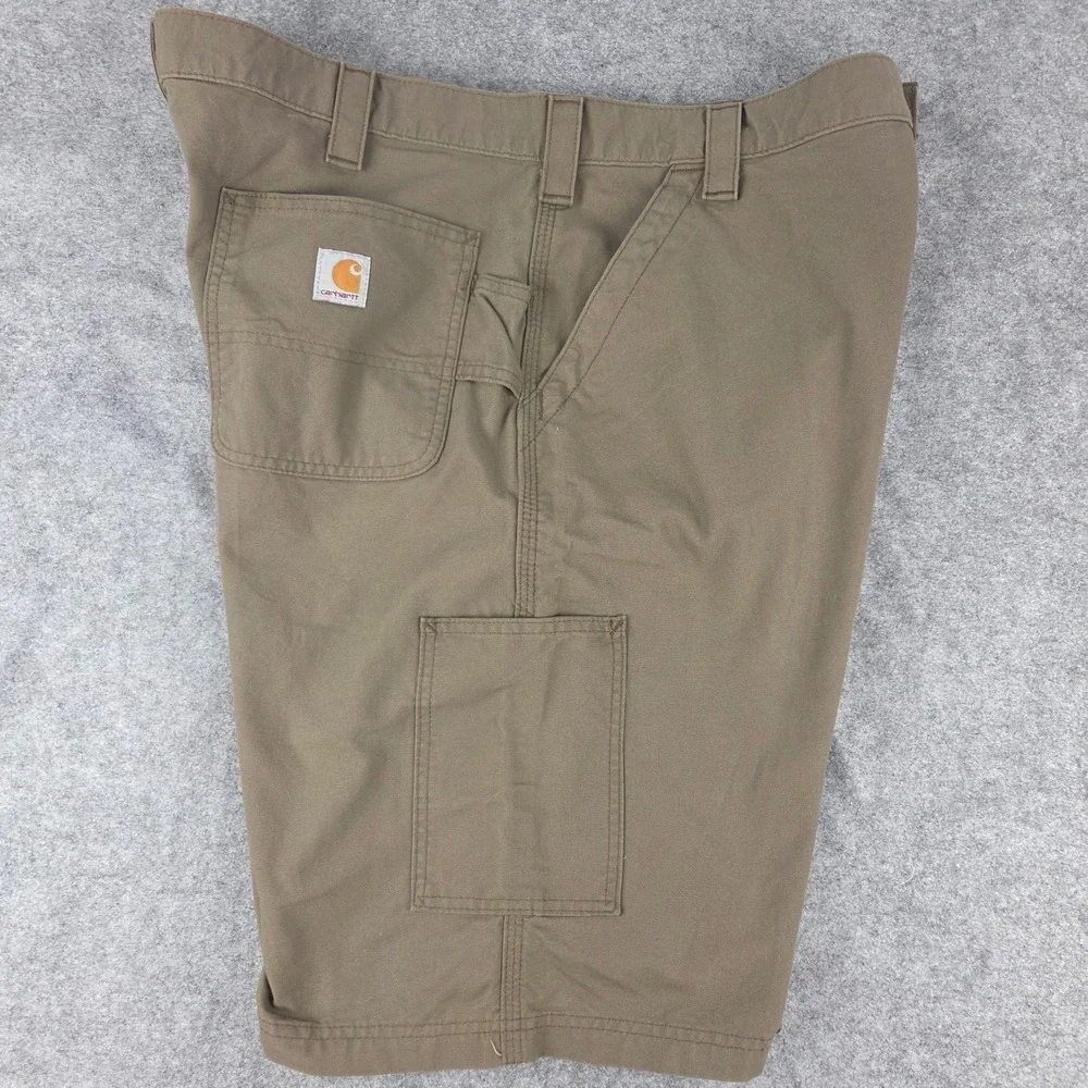 Carhartt Mens B147 LBR Canvas Carpenter Shorts Brown Original Fit 40